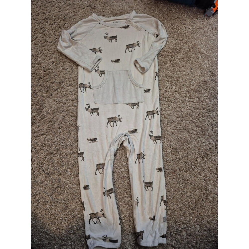Kyte Baby Reindeer Long Sleeve Pajama sleeper size 2T